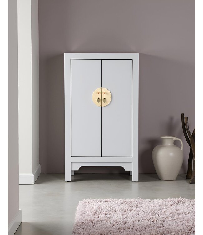 Chinese Kast Pastel Grijs - Orientique Collectie B70xD40xH120cm