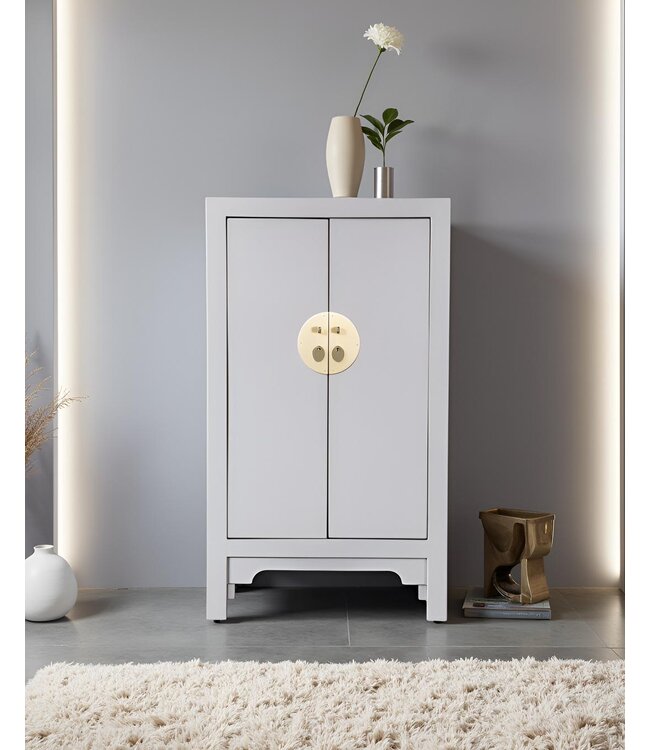 Chinese Kast Pastel Grijs - Orientique Collectie B70xD40xH120cm