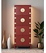 Armadio Cinese Rosso Rubino L67xP45xA180cm - Orientique Collection
