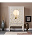 Chinese Wedding Cabinet Moonshine Greige Hand-Painted - Orientique Collection W100xD55xH175cm
