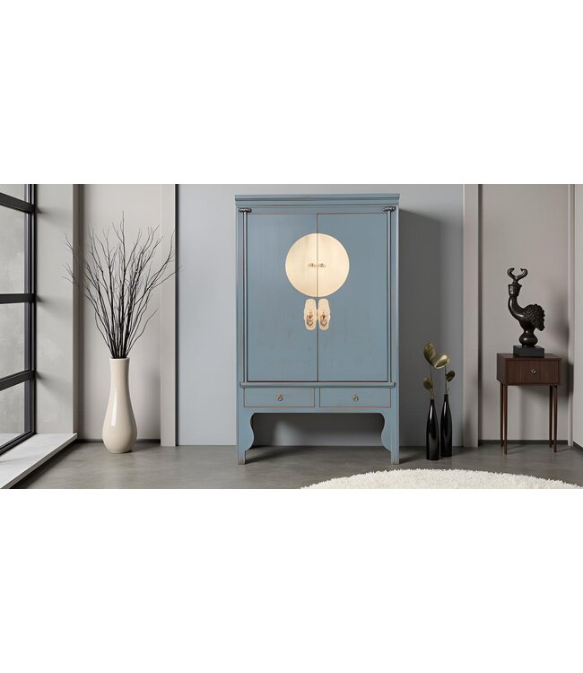 Armario de Bodas Chino Gris Azul Ártico - Orientique Colección An100xP55xAl175cm
