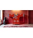 Mobile Kimono Cinese Dipinto A Mano Rosso L120xP35xA87cm