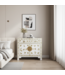 Armadio Cinese Bianco Farfalle Dipinte A Mano - Orientique Collezione L90xP40xA80cm