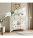 Armadio Cinese Bianco Farfalle Dipinte A Mano - Orientique Collezione L90xP40xA80cm