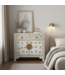 Armadio Cinese Bianco Farfalle Dipinte A Mano - Orientique Collezione L90xP40xA80cm
