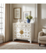 Chinese Kast Wit Vlinders Handbeschilderd - Orientique Collectie B90xD40xH80cm