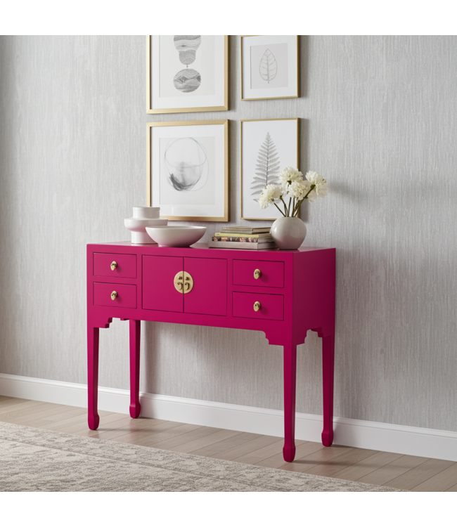 Consolle Cinese Fuchsia Royale - Orientique Collezione L100xP26xA80cm
