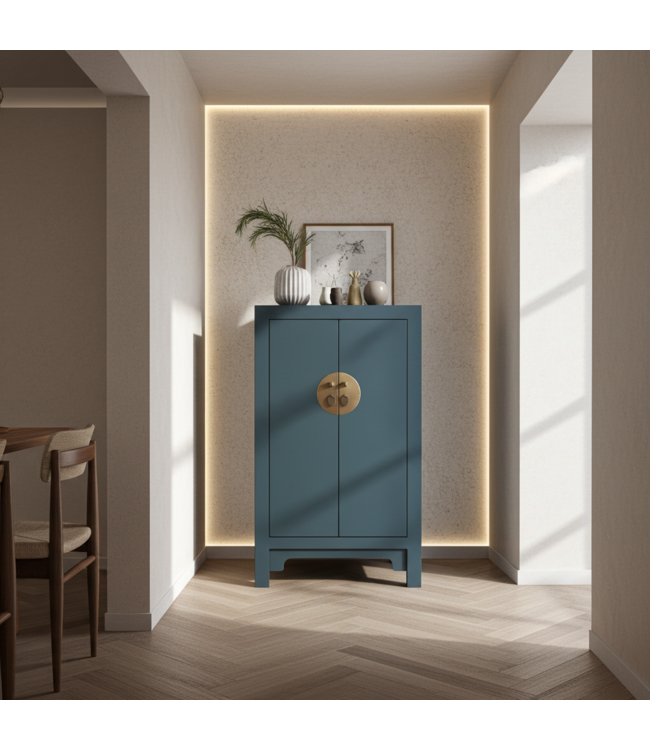 Chinese Kast Arctic Blauw Grijs - Orientique Collection B70xD40xH120cm