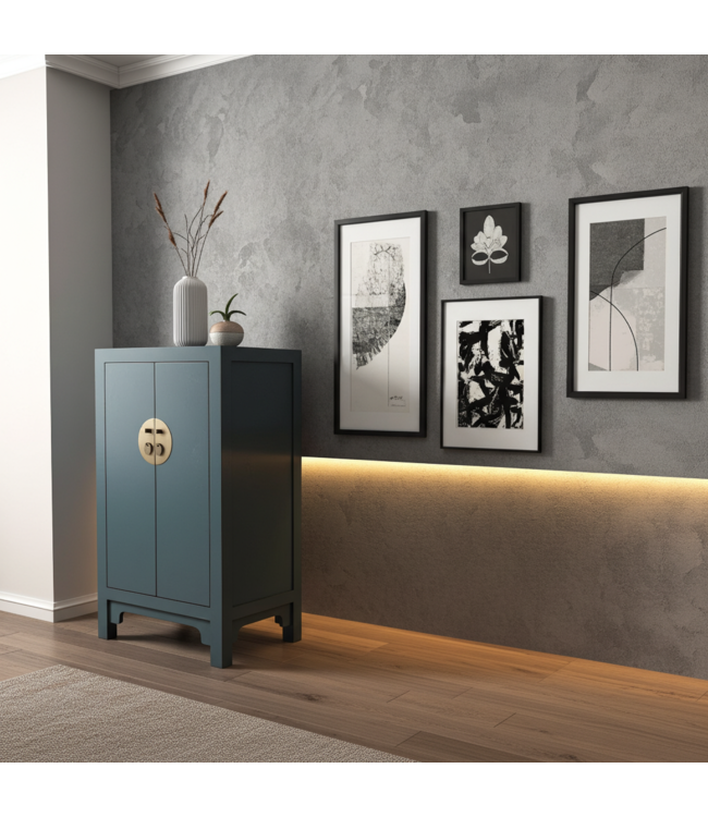 Armario Chino Arctic Azul Gris - Orientique Colección An70xP40xAl120cm