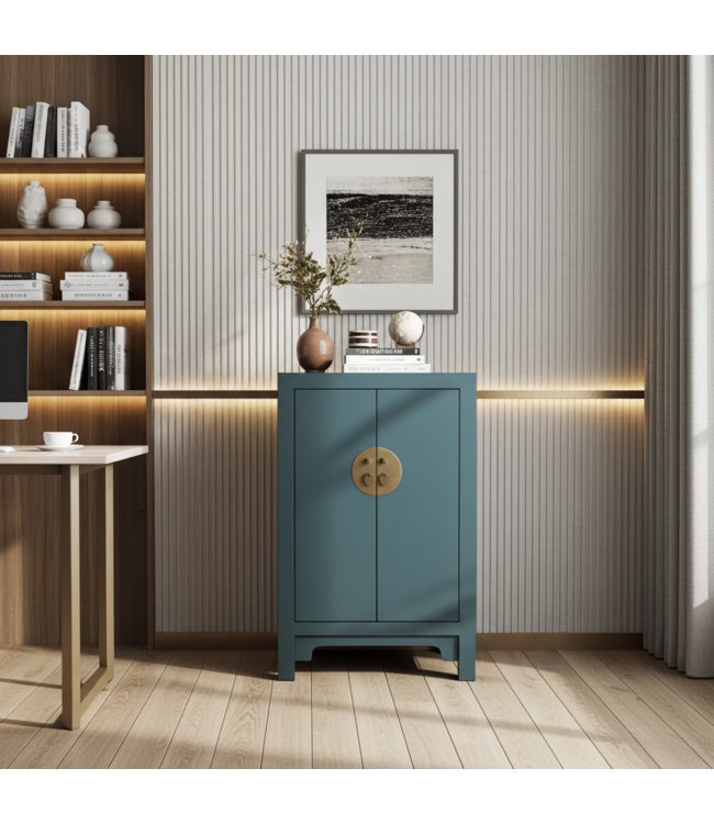 Chinese Kast Arctic Blauw Grijs - Orientique Collection B70xD40xH120cm