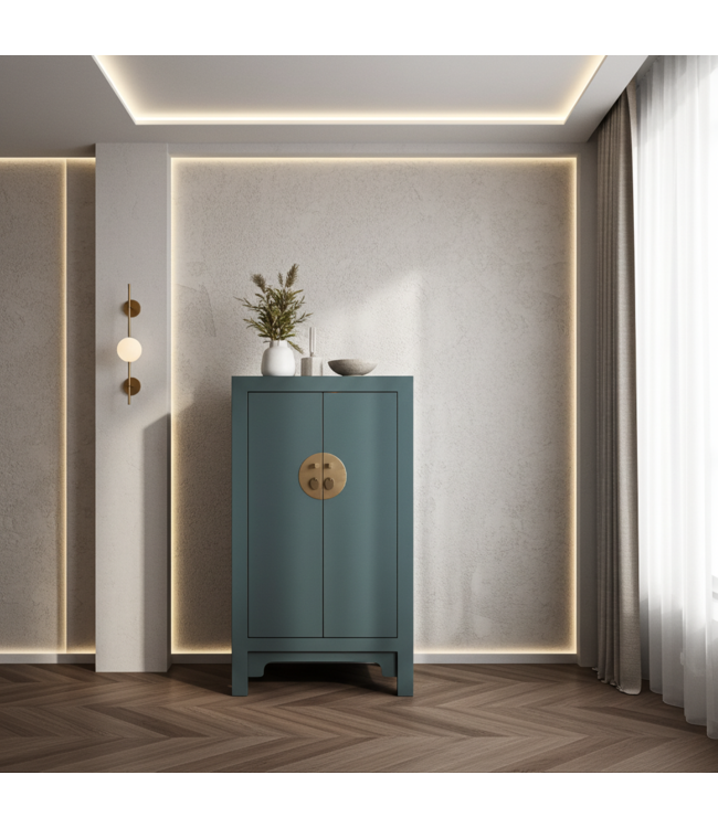 Chinese Kast Arctic Blauw Grijs - Orientique Collection B70xD40xH120cm