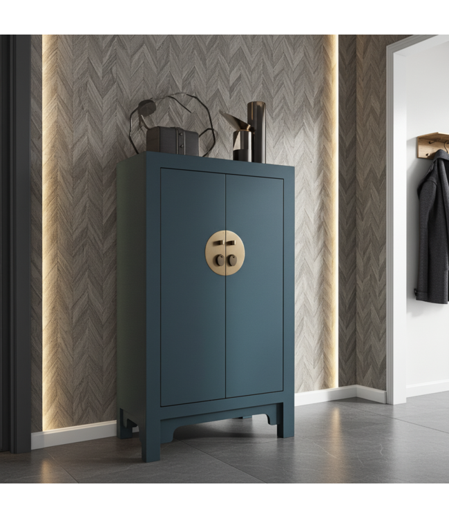 Chinese Cabinet Arctic Blue Grey - Orientique Collection W70xD40xH120cm