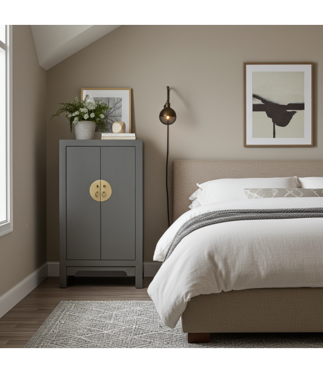 Armadio Cinese Grigio Oliva - Orientique Collezione L70xP40xA120cm