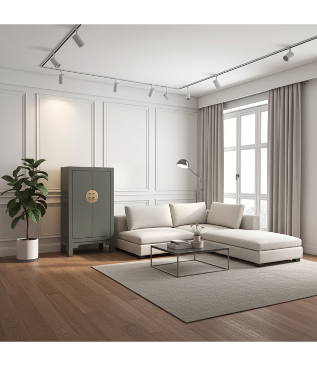 Armadio Cinese Grigio Oliva - Orientique Collezione L70xP40xA120cm