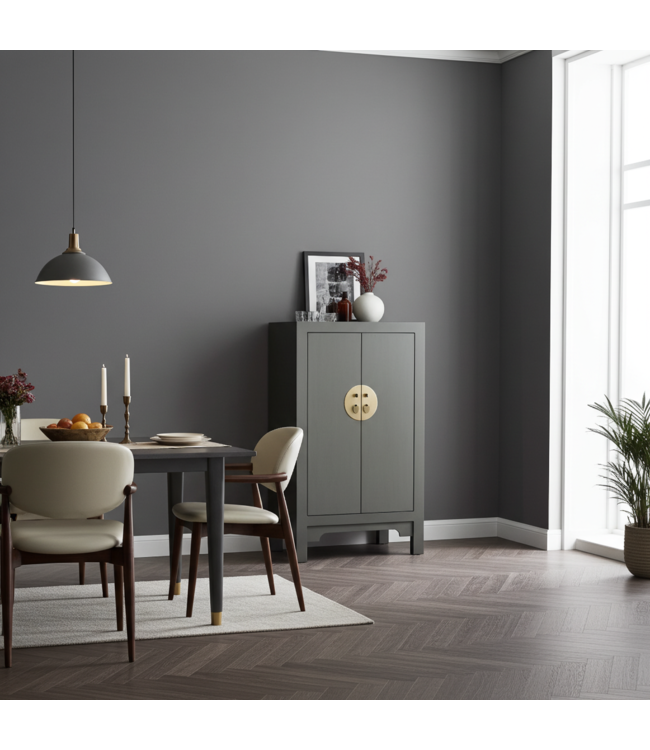 Armadio Cinese Grigio Oliva - Orientique Collezione L70xP40xA120cm