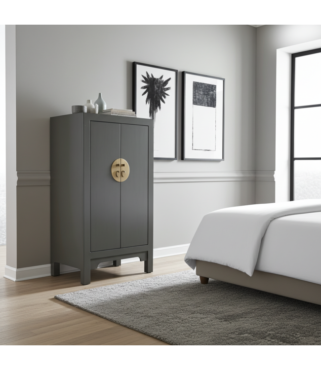 Armario Chino Gris Oliva - Orientique Colección An70xP40xAl120cm