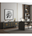 Meuble TV Chinois Gris Olive - Orientique Collection L175xP47xH54cm
