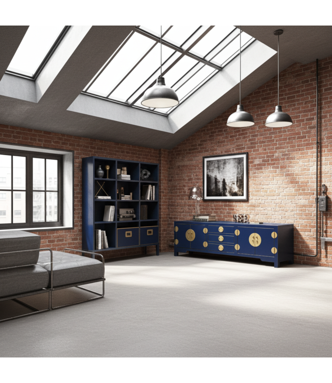 Mueble TV Chino Azul Noche - Orientique Colección An175xP47xAl54cm