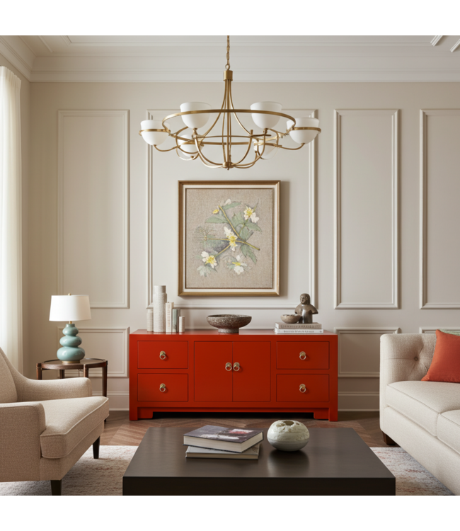 Chinese TV Kast Lucky Rood - Orientique Collectie B106xD45xH46cm