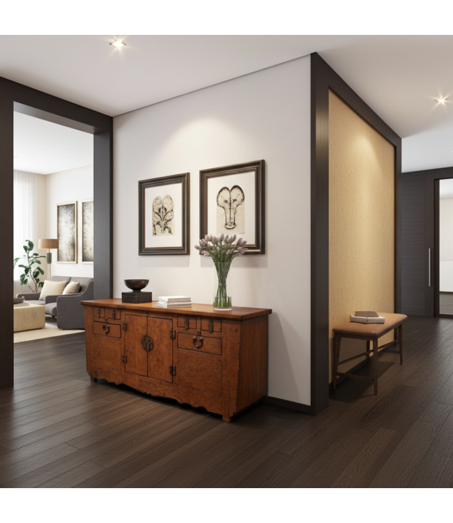 Buffet Chinois Ancien Brun L190xP53xH73cm