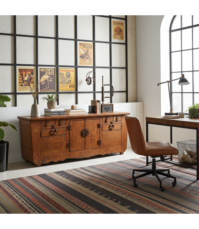 Credenza Cinese Antica Marrone L190xP53xA73cm