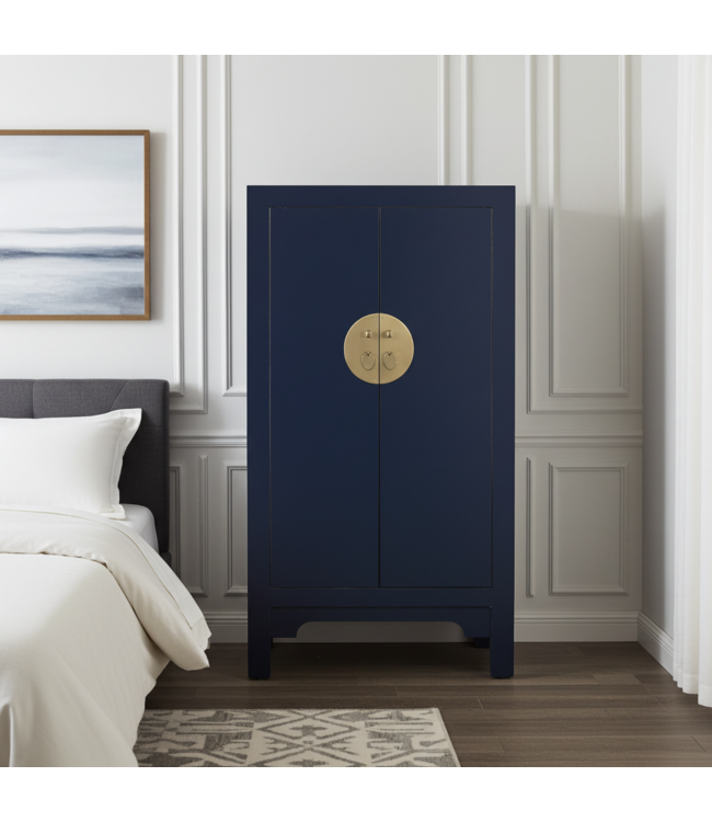 Armadio Cinese Blu Notte - Orientique Collection L70xP40xA120cm