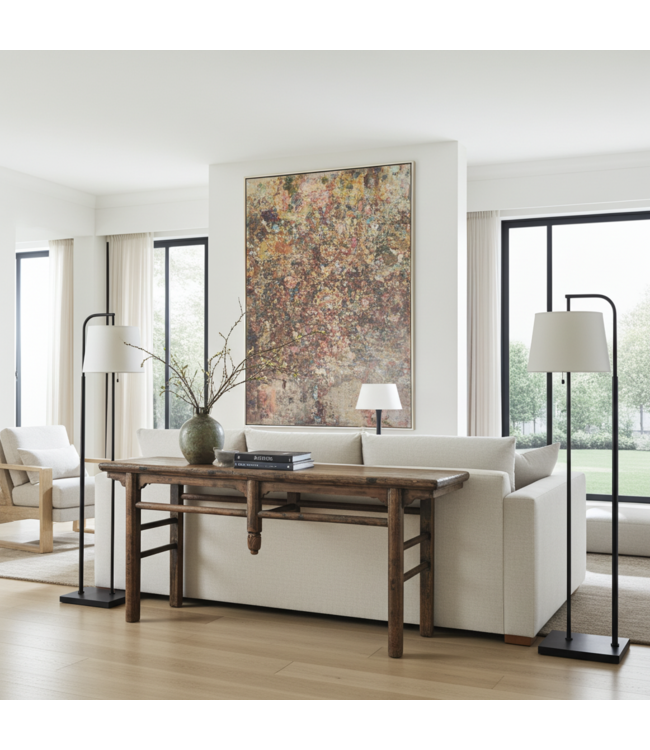 Antieke Chinese Sidetable Bruin B195xD60xH83cm