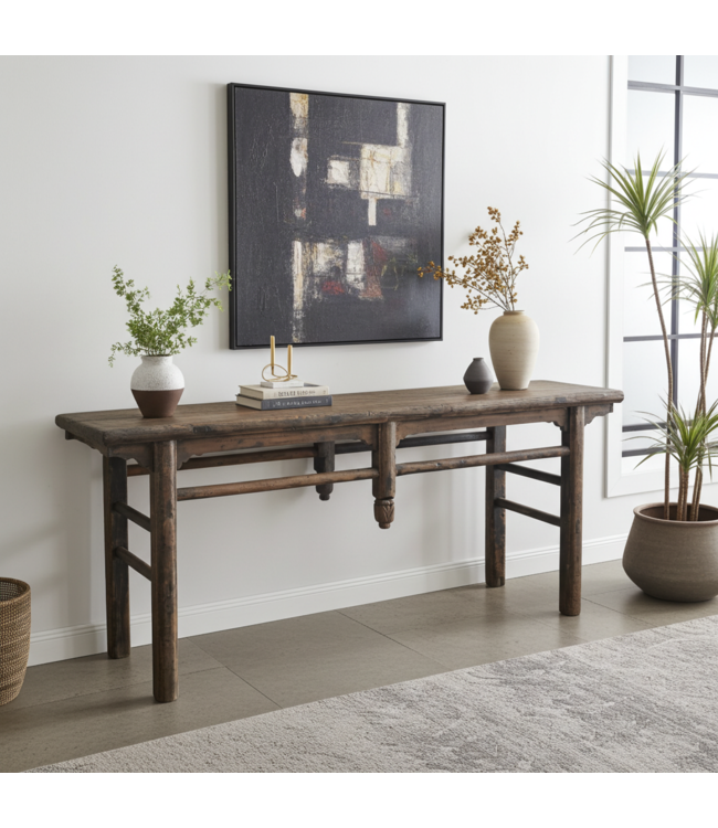 Antique Chinese Console Table Brown W195xD60xH83cm