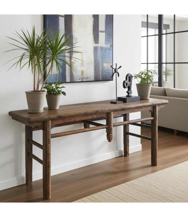 Antique Chinese Console Table Brown W195xD60xH83cm