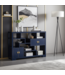 Chinese Boekenkast Open Kast Midnight Blauw - Orientique Collectie B108xD35xH80cm