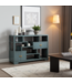 Chinese Bookcase Open Cabinet Arctic Blue Grey - Orientique Collection W108xD35xH80cm