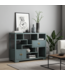 Chinese Bookcase Open Cabinet Arctic Blue Grey - Orientique Collection W108xD35xH80cm