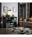 Chinese Bookcase Open Cabinet Arctic Blue Grey - Orientique Collection W108xD35xH80cm