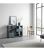 Chinese Bookcase Open Cabinet Arctic Blue Grey - Orientique Collection W108xD35xH80cm