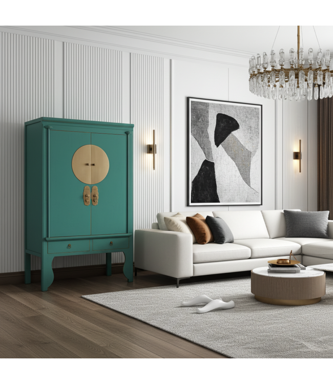 Armadio Nuziale Cinese Laguna Blu - Orientique Collezione L100xP55xA175cm