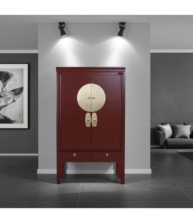 Armoire de Mariage Chinoise Scarlet Rouge - Orientique Collection L100xP55xH175cm