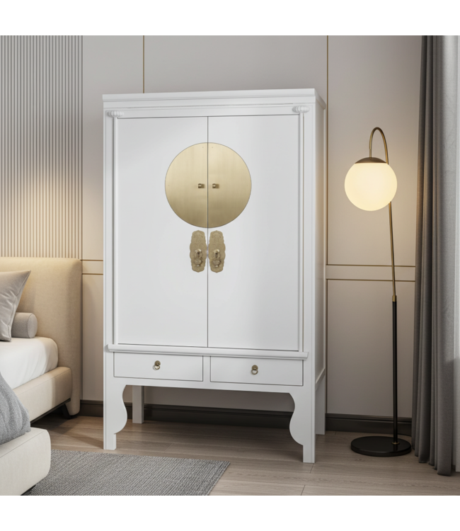 Armario de Bodas Chino Blanco Nieve - Orientique Colección An100xP55xAl175cm