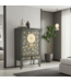 Chinese Wedding Cabinet Olive Grey Hand-Painted - Orientique Collection W105xD55xH175cm