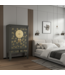 Chinese Wedding Cabinet Olive Grey Hand-Painted - Orientique Collection W105xD55xH175cm