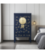 Chinese Wedding Cabinet Midnight Blue Hand-Painted - Orientique Collection W100xD55xH175cm