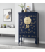 Chinese Wedding Cabinet Midnight Blue Hand-Painted - Orientique Collection W100xD55xH175cm