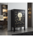 Chinese Bruidskast Onyx Zwart Handbeschilderd - Orientique Collectie B100xD55xH175cm