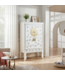 Armadio Nuziale Cinese Bianco Neve Dipinto a Mano - Orientique Collezione L100xP55xA175cm