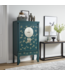 Armadio per Matrimonio Cinese Farfalle Dipinte a Mano Teal - Collezione Orientique L100xP55xA175cm