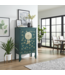 Chinese Wedding Cabinet Handpainted Butterflies Teal - Orientique Collection W100xD55xH175cm