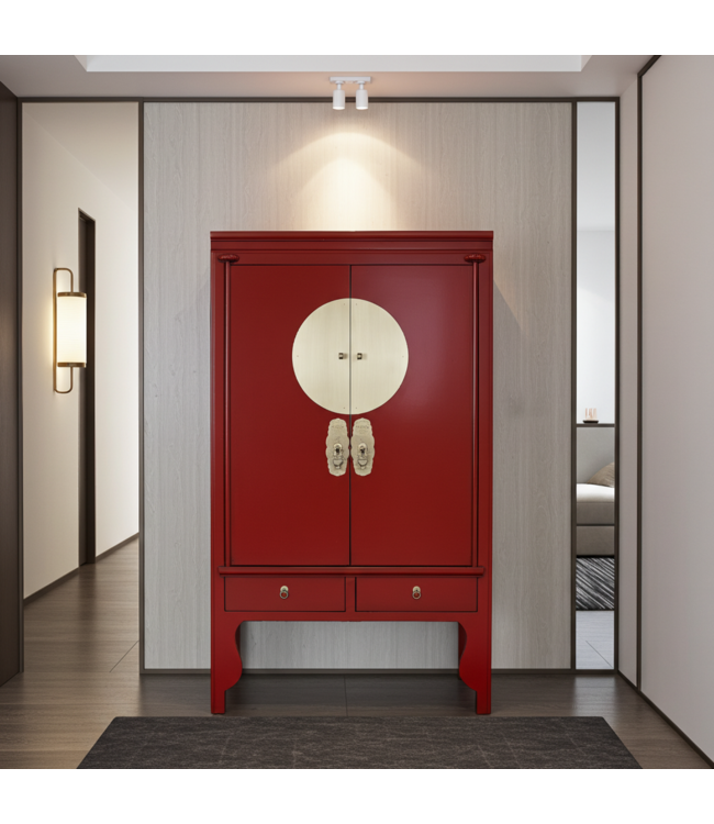 Armario de Bodas Chino Lucky Rojo - Orientique Colección An100xP55xAl175cm