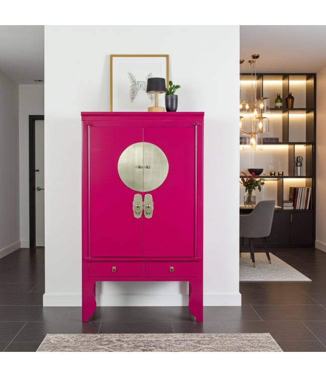 Armadio Nuziale Cinese Fuchsia Royale - Orientique Collezione L100xP55xA175cm