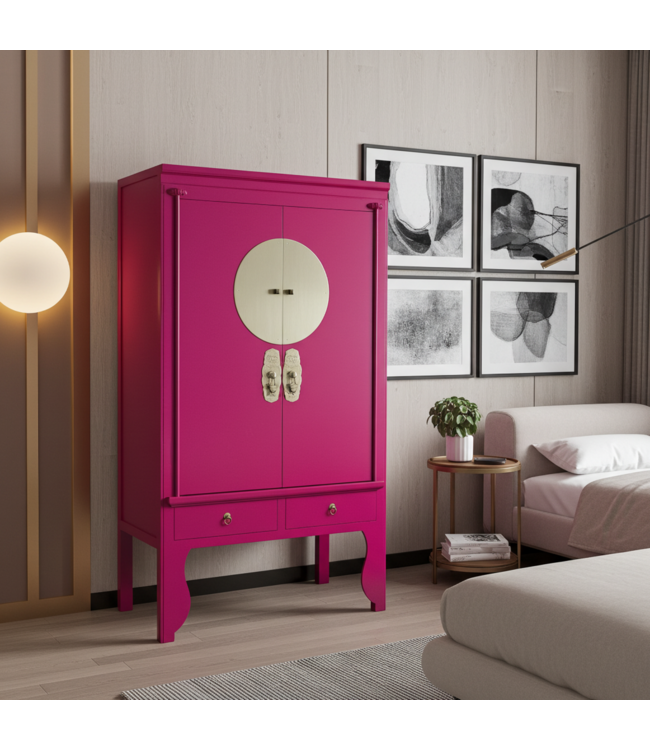 Armario de Bodas Chino Fuchsia Royale - Orientique Colección An100xP55xAl175cm