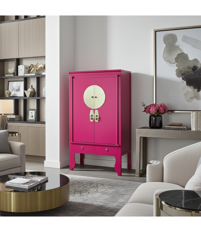 Armadio Nuziale Cinese Fuchsia Royale - Orientique Collezione L100xP55xA175cm
