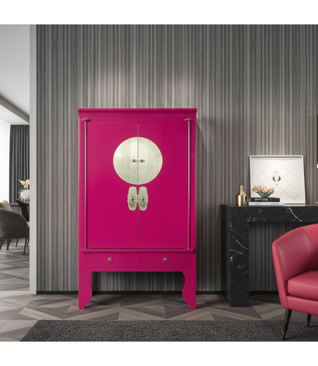 Armadio Nuziale Cinese Fuchsia Royale - Orientique Collezione L100xP55xA175cm